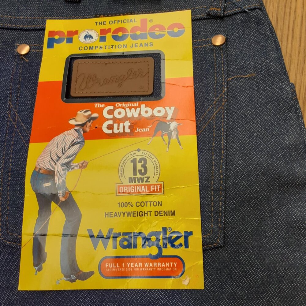 Wrangler Men's 40x36 Original Fit Cowboy Cut Pro Rodeo Denim Vintage NWT